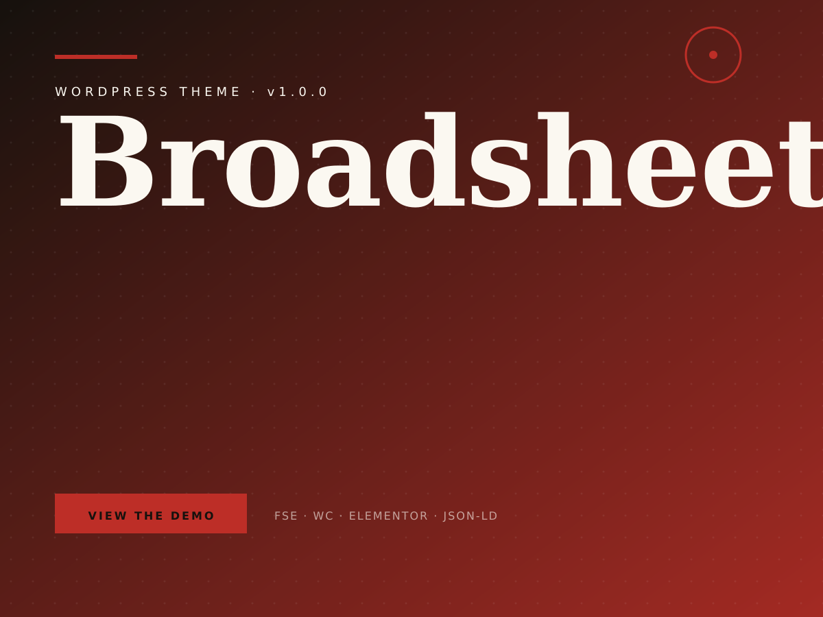 Broadsheet theme demo