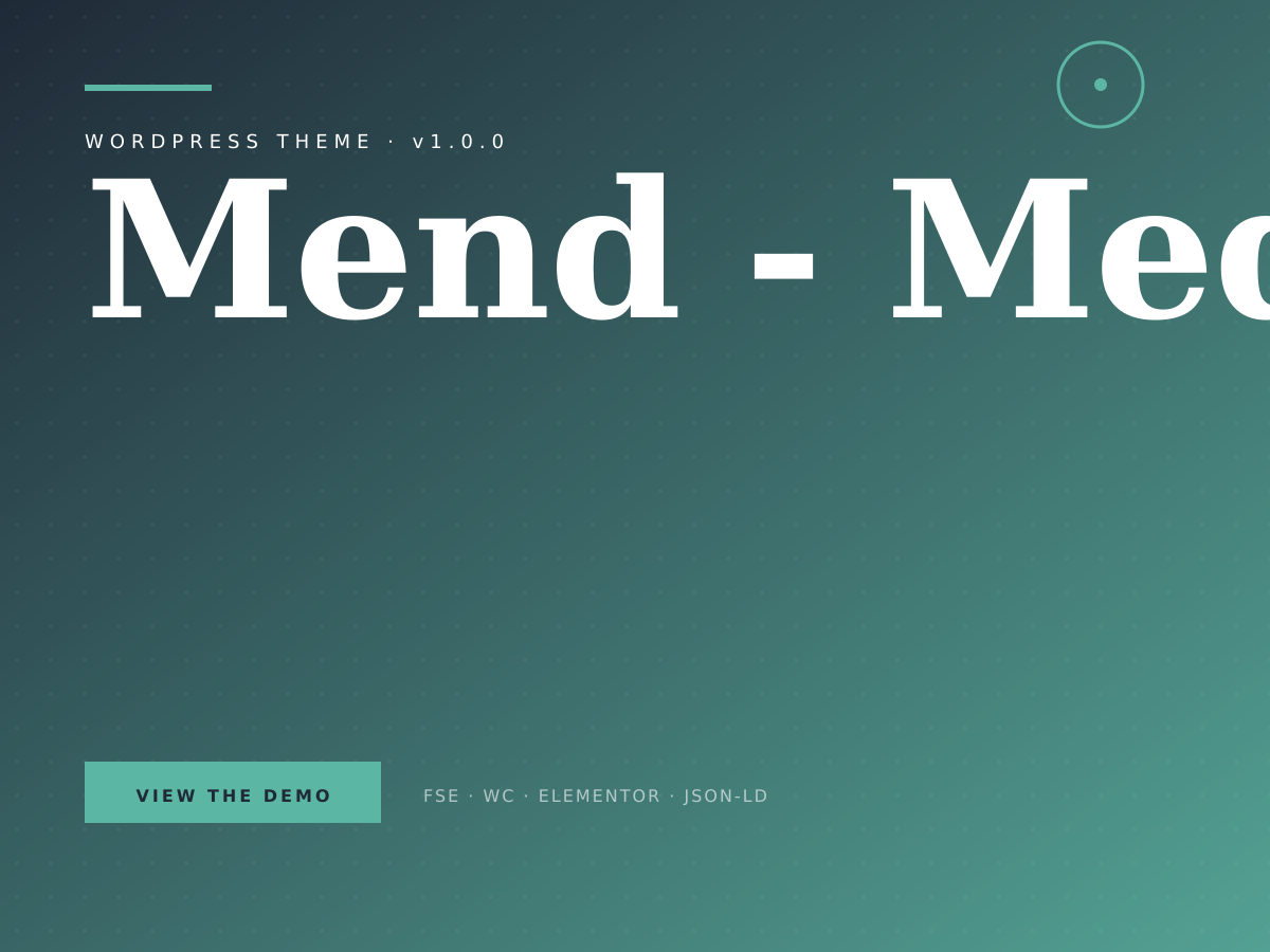 Mend theme demo