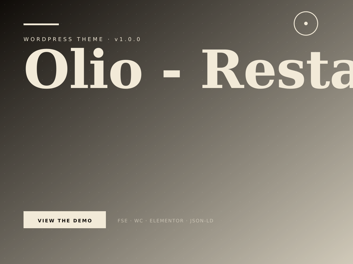 Olio theme demo